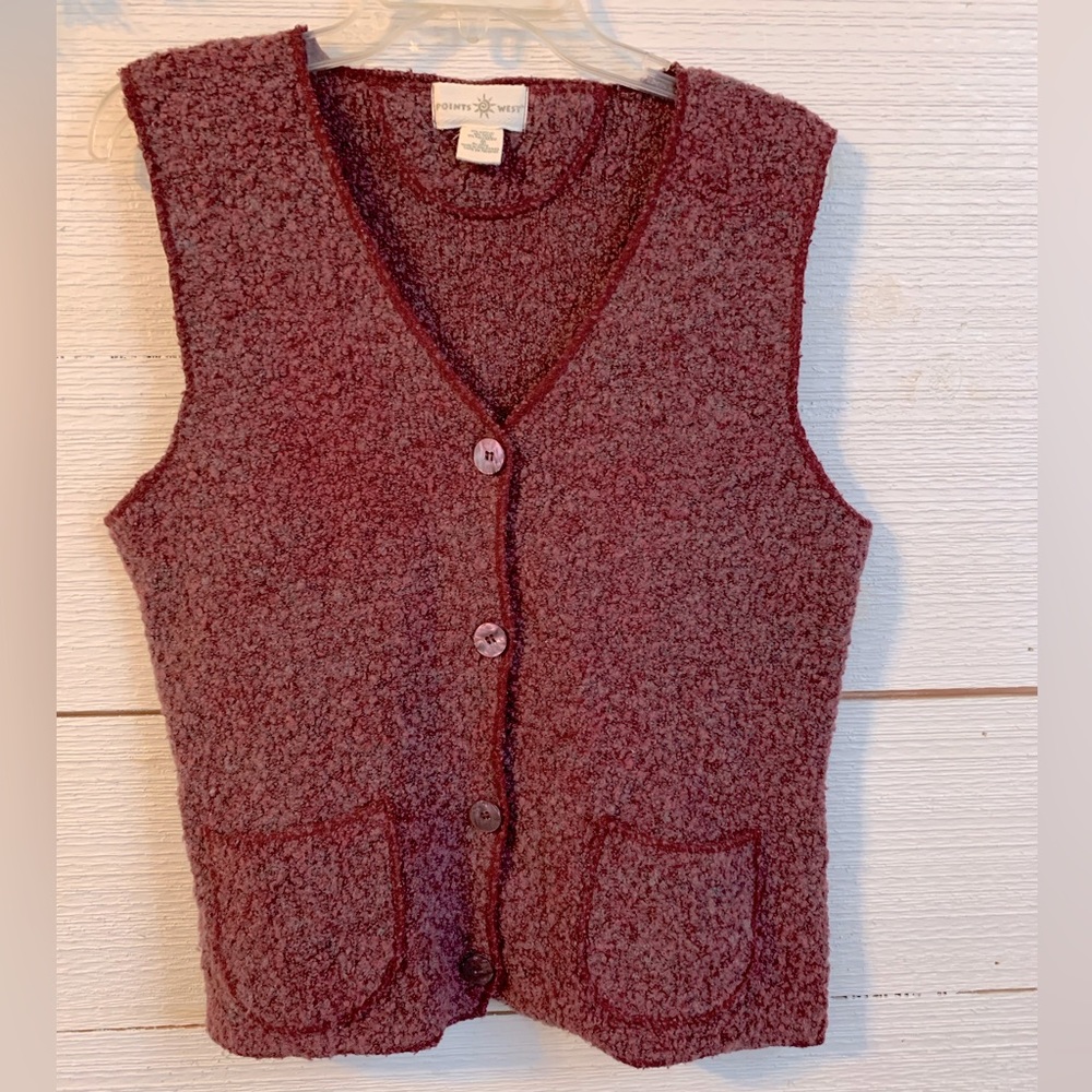 Button up Vest by Points West.  Size Medium.